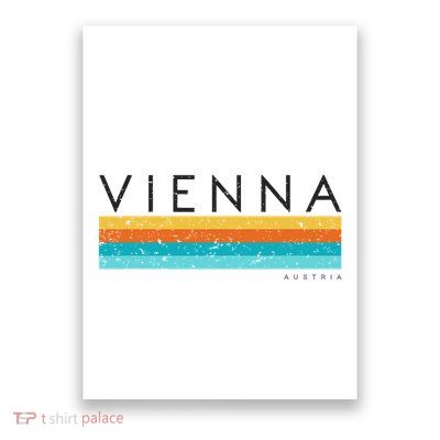 Vintage Vienna Austria Retro Design Poster