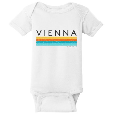 Vintage Vienna Austria Retro Design Baby Bodysuit