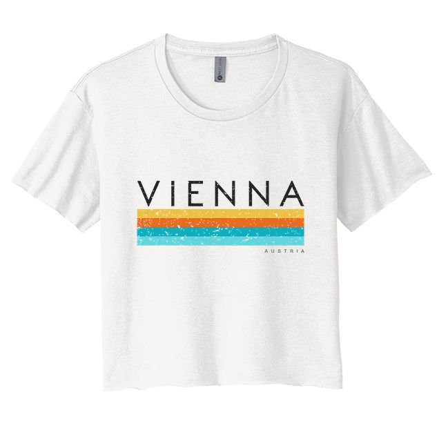 Vintage Vienna Austria Retro Design Crop Top