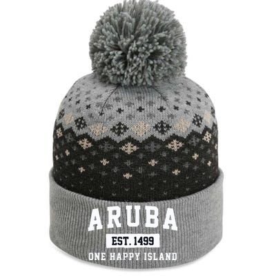 Vintage Varsity Aruba Gift The Baniff Cuffed Pom Beanie