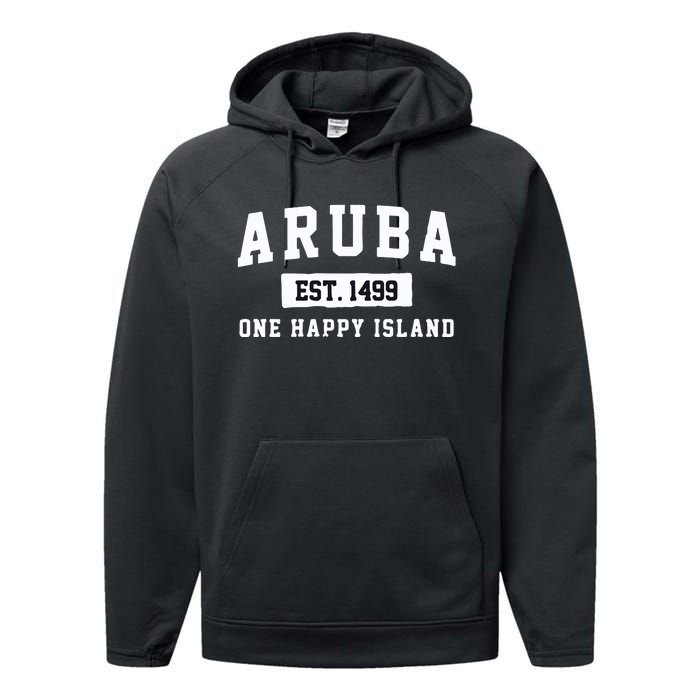 Vintage Varsity Aruba Gift Performance Fleece Hoodie