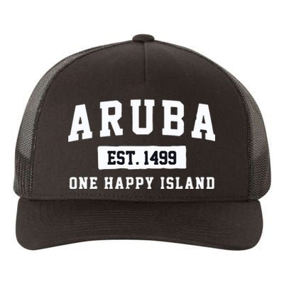 Vintage Varsity Aruba Gift Yupoong Adult 5-Panel Trucker Hat