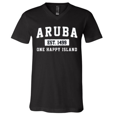 Vintage Varsity Aruba Gift V-Neck T-Shirt