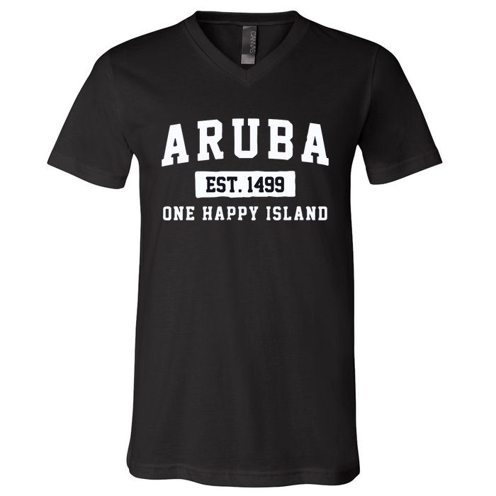 Vintage Varsity Aruba Gift V-Neck T-Shirt