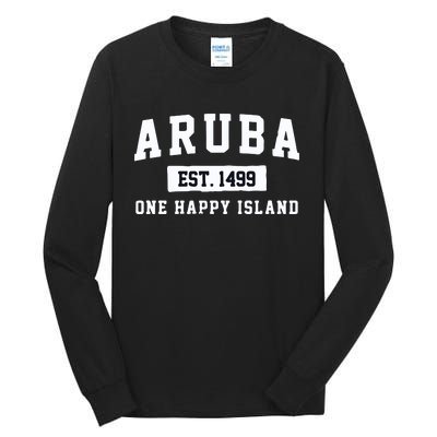 Vintage Varsity Aruba Gift Tall Long Sleeve T-Shirt