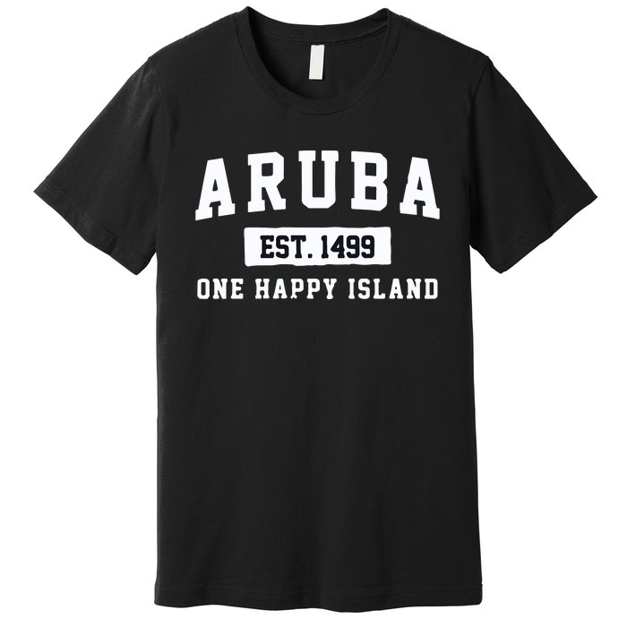 Vintage Varsity Aruba Gift Premium T-Shirt