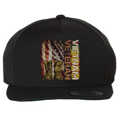 Vietnam Veteran America Flag Us Veterans Day Gift Wool Snapback Cap