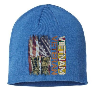 Vietnam Veteran America Flag Us Veterans Day Gift Sustainable Beanie