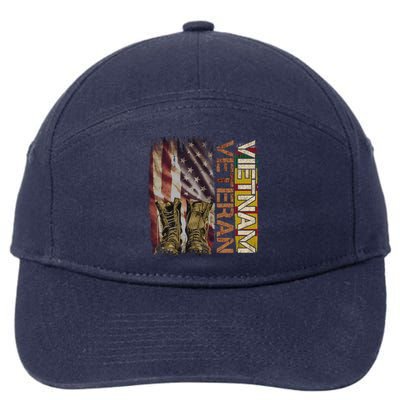 Vietnam Veteran America Flag Us Veterans Day Gift 7-Panel Snapback Hat