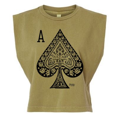 Vintage Victorian Ace Of Spades Poker Garment-Dyed Women's Muscle Tee