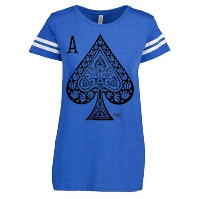 Vintage Victorian Ace Of Spades Poker Enza Ladies Jersey Football T-Shirt