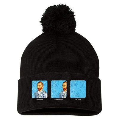 Vincent Vangogh Artist Pom Pom 12in Knit Beanie