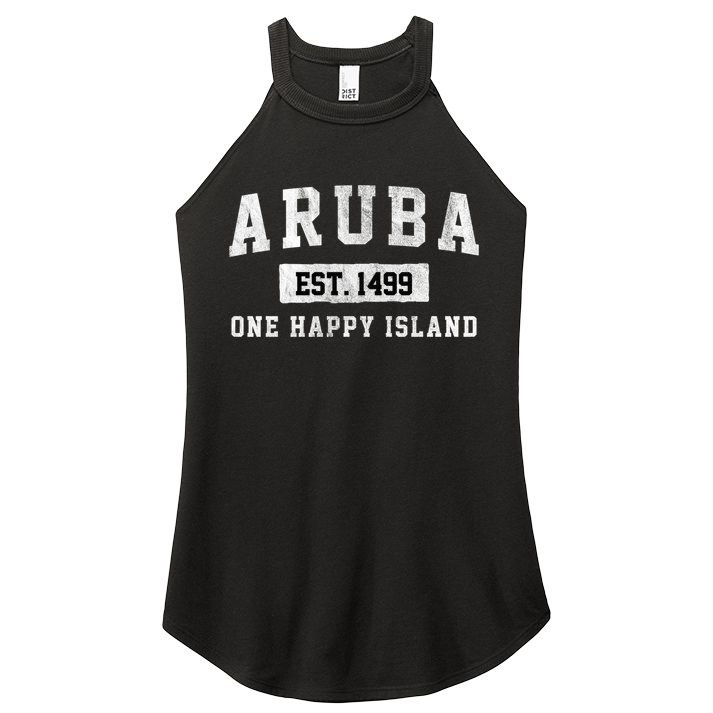 Vintage Varsity Aruba Gift Women's Perfect Tri Rocker Tank