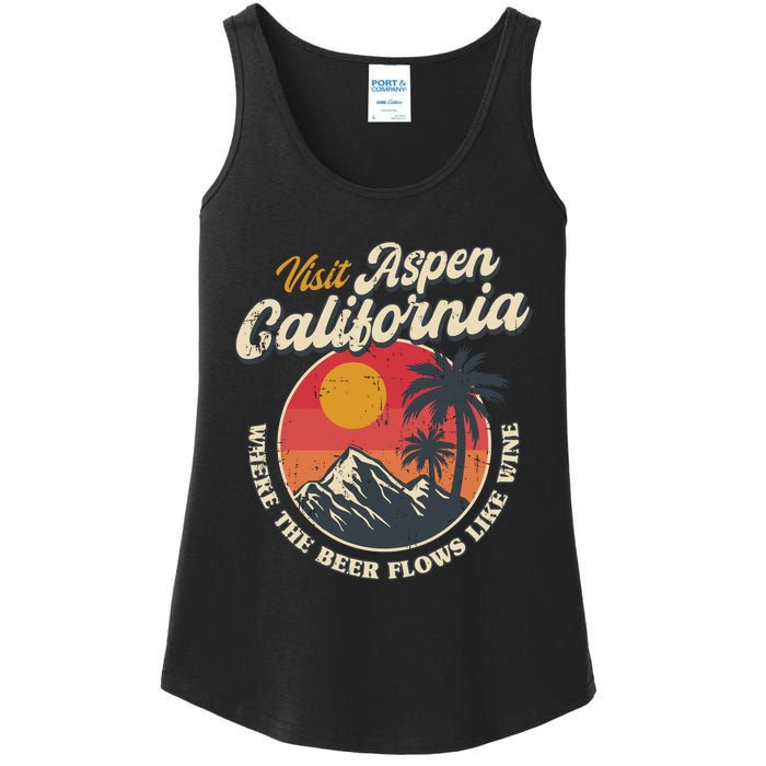 Vintage Visit Aspen California Dumb And Dumber Retro 90s Ladies Essential Tank