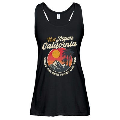 Vintage Visit Aspen California Dumb And Dumber Retro 90s Ladies Essential Flowy Tank