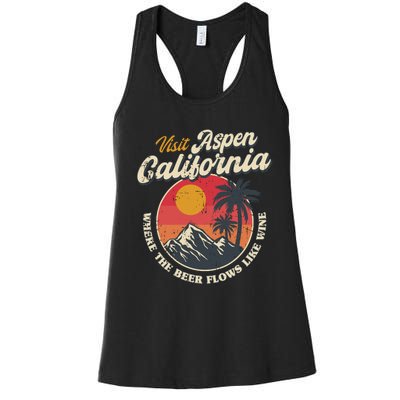 Vintage Visit Aspen California Dumb And Dumber Retro 90s Women's Racerback Tank