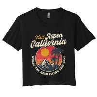 Vintage Visit Aspen California Dumb And Dumber Retro 90s Women's Crop Top Tee