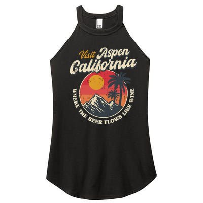 Vintage Visit Aspen California Dumb And Dumber Retro 90s Women's Perfect Tri Rocker Tank