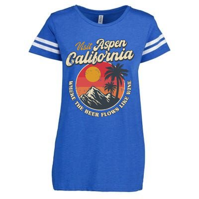 Vintage Visit Aspen California Dumb And Dumber Retro 90s Enza Ladies Jersey Football T-Shirt