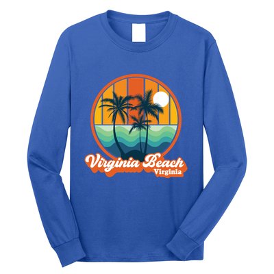 Vintage Virginia Beach Virginia Summer 90s Beach Souvenirs Funny Gift Long Sleeve Shirt