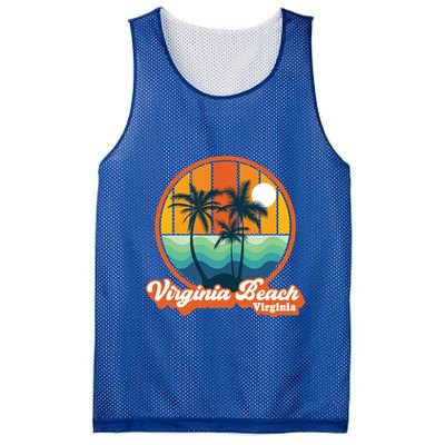 Vintage Virginia Beach Virginia Summer 90s Beach Souvenirs Funny Gift Mesh Reversible Basketball Jersey Tank