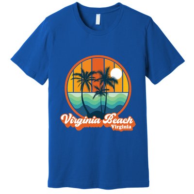 Vintage Virginia Beach Virginia Summer 90s Beach Souvenirs Funny Gift Premium T-Shirt