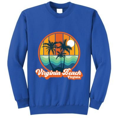 Vintage Virginia Beach Virginia Summer 90s Beach Souvenirs Funny Gift Tall Sweatshirt