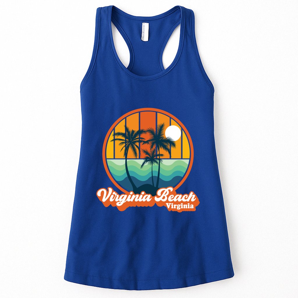Vintage Virginia Beach Virginia Summer 90s Beach Souvenirs Funny Gift Womens Tank Top