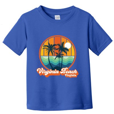 Vintage Virginia Beach Virginia Summer 90s Beach Souvenirs Funny Gift Toddler T-Shirt