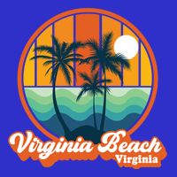 Vintage Virginia Beach Virginia Summer 90s Beach Souvenirs Funny Gift Toddler T-Shirt