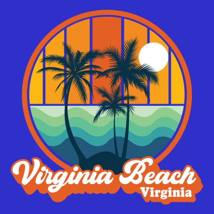 Vintage Virginia Beach Virginia Summer 90s Beach Souvenirs Funny Gift Toddler T-Shirt