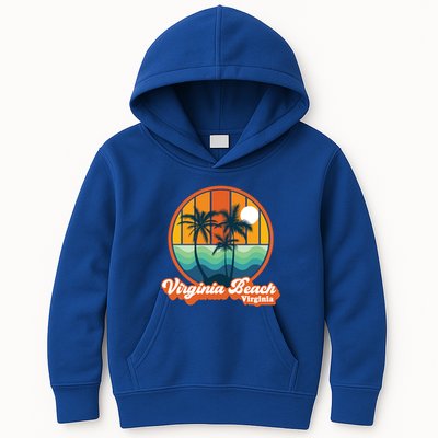 Vintage Virginia Beach Virginia Summer 90s Beach Souvenirs Funny Gift Kids Hoodie