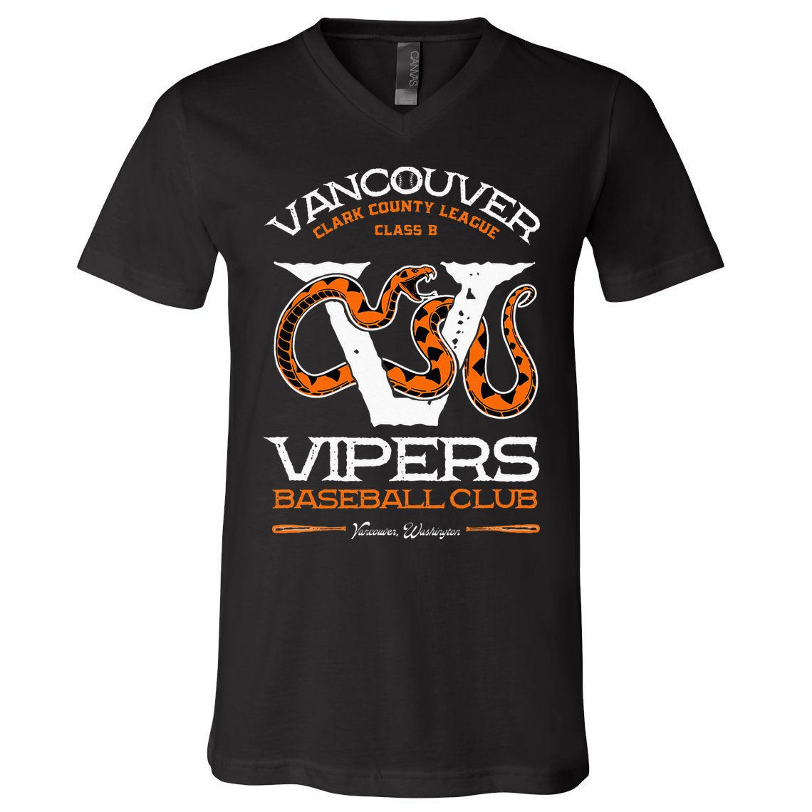 Vancouver Vipers Baseball Retro Minor League Baseball Team V-Neck T-Shirt