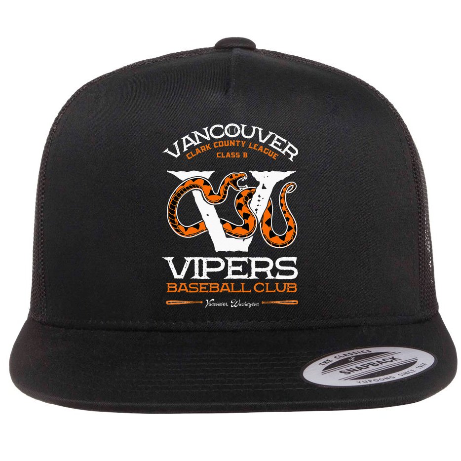 Vancouver Vipers Baseball Retro Minor League Baseball Team Flat Bill Trucker Hat
