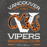 Vancouver Vipers Baseball Retro Minor League Baseball Team Vector Backpack