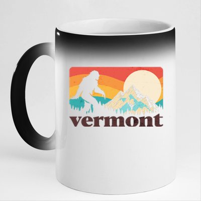 Vintage Vermont Bigfoot Sasquatch Wilderness 11oz Black Color Changing Mug