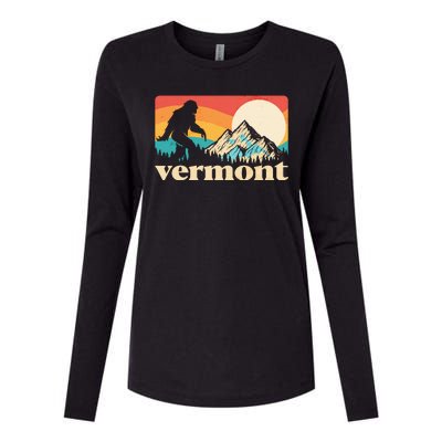 Vintage Vermont Bigfoot Sasquatch Wilderness Womens Cotton Relaxed Long Sleeve T-Shirt