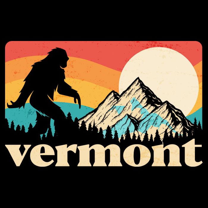 Vintage Vermont Bigfoot Sasquatch Wilderness Tall T-Shirt