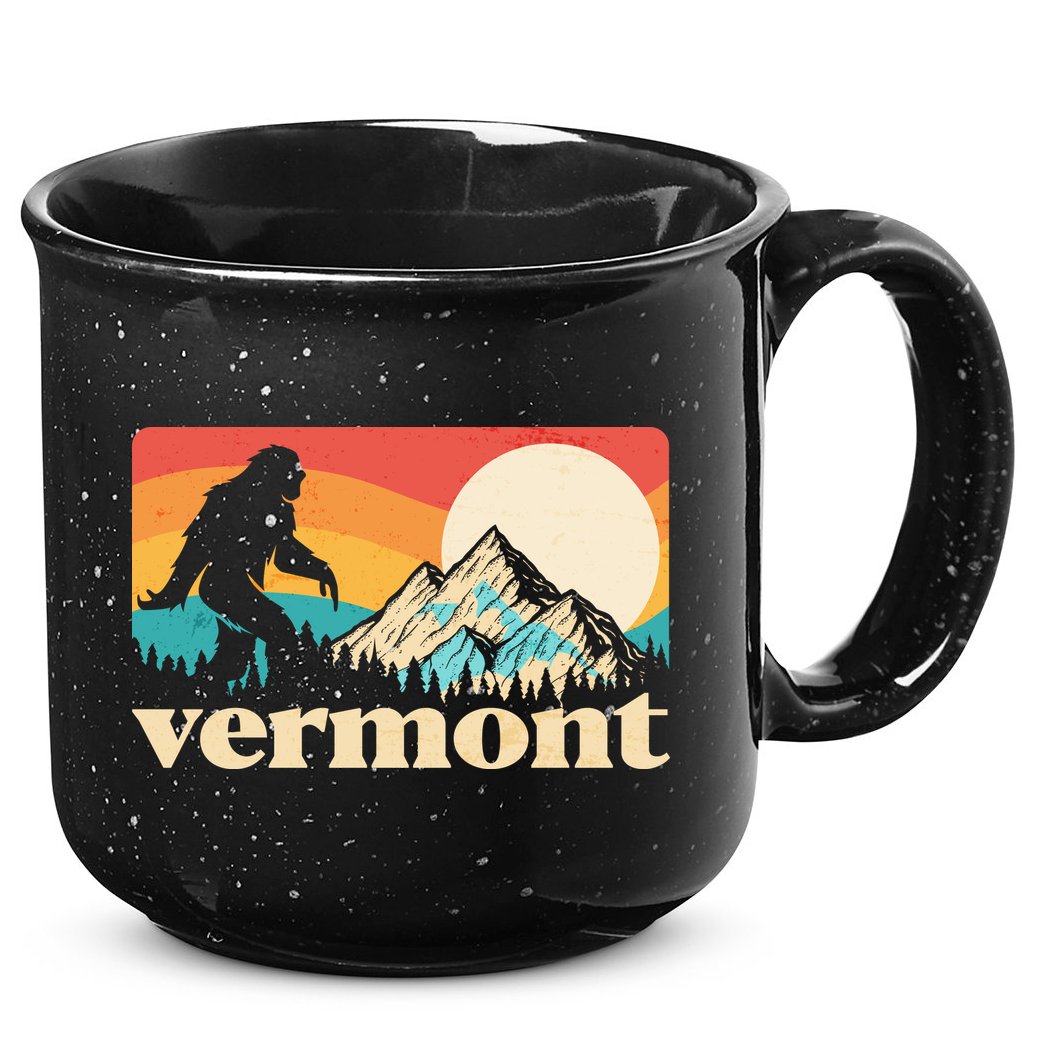 Vintage Vermont Bigfoot Sasquatch Wilderness 15oz Campfire Ceramic Mug