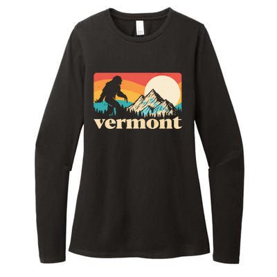 Vintage Vermont Bigfoot Sasquatch Wilderness Womens CVC Long Sleeve Shirt