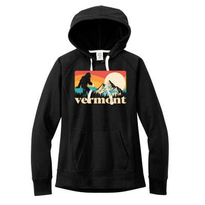 Vintage Vermont Bigfoot Sasquatch Wilderness Women's Fleece Hoodie