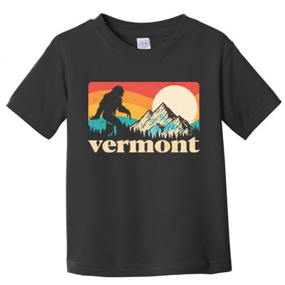 Vintage Vermont Bigfoot Sasquatch Wilderness Toddler T-Shirt