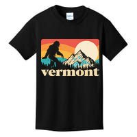 Vintage Vermont Bigfoot Sasquatch Wilderness Kids T-Shirt