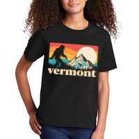 Vintage Vermont Bigfoot Sasquatch Wilderness Kids T-Shirt