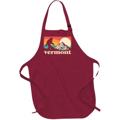 Vintage Vermont Bigfoot Sasquatch Wilderness Full-Length Apron With Pockets