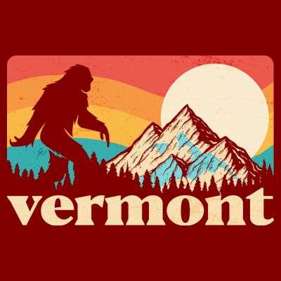 Vintage Vermont Bigfoot Sasquatch Wilderness T-Shirt