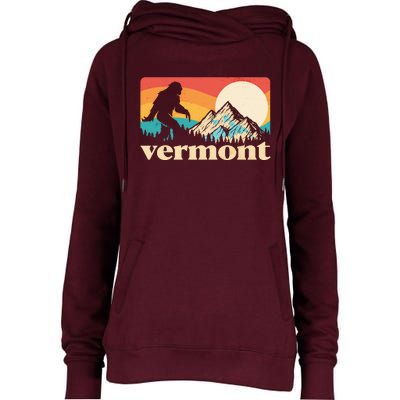 Vintage Vermont Bigfoot Sasquatch Wilderness Womens Funnel Neck Pullover Hood