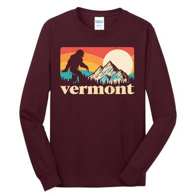 Vintage Vermont Bigfoot Sasquatch Wilderness Tall Long Sleeve T-Shirt