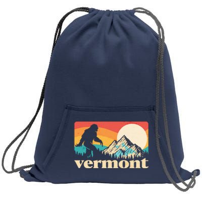 Vintage Vermont Bigfoot Sasquatch Wilderness Sweatshirt Cinch Pack Bag