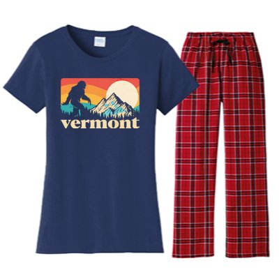 Vintage Vermont Bigfoot Sasquatch Wilderness Women's Flannel Pajama Set